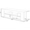 Basicwise White Entertainment TV Stand with LED Lights and Glass Shelves with UV Frame QI004417L - alternate 6
